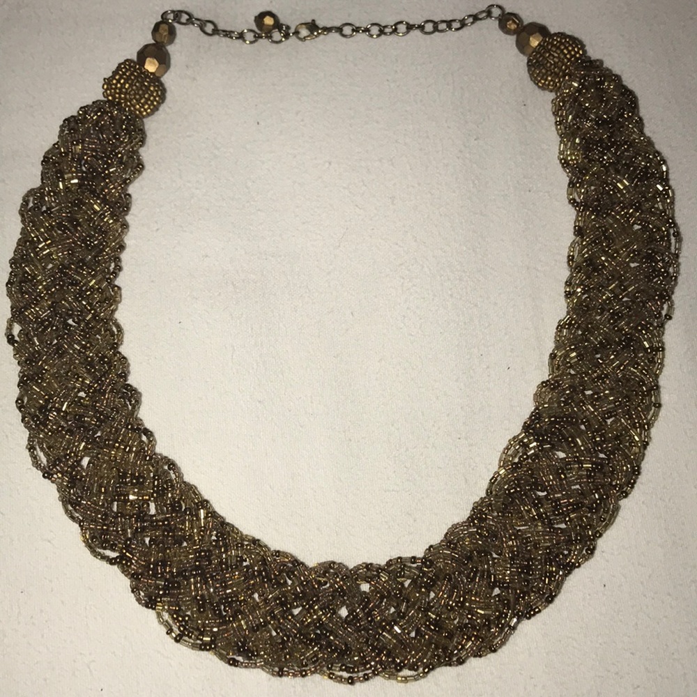 Gold beaded necklace